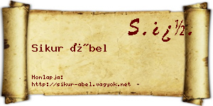 Sikur Ábel névjegykártya