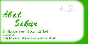 abel sikur business card